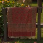 Szal damski bordowy 215x105 elegancka chusta damska na ramiona