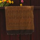 Szal czarno-złoty 215x105 elegancki damski szal z bawełny