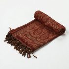 Elegancki szal damski 215x105 bordowy chusta bawełniana