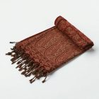 Elegancki szal damski 215x105 bordowy chusta bawełniana