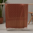 Elegancki szal damski 215x105 bordowy chusta bawełniana