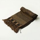 Elegancki szal ciemnozielony 215x105 cienki damski chusta