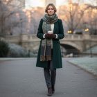 Szal orientalny 215x105 zielono-niebieski bawełniany chusta na ramiona