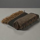 Duży szal 215x105 duży brązowo-niebieski damski szal