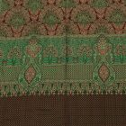 Chusta damska 215x105 zielono-brązowa elegancki szal damski