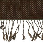 Chusta damska 215x105 zielono-brązowa elegancki szal damski