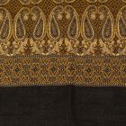 Elegancka chusta złoto-czarna 215x105 cienki szal damski