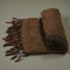 Duży szal ciemnozielony 215x105 duża chusta damska