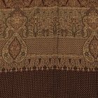 Szal damski orientalny wzór brązowy 215x105 chusta damska z bawełny