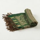 Duży szal zielony 215x105 duża chusta damska męska